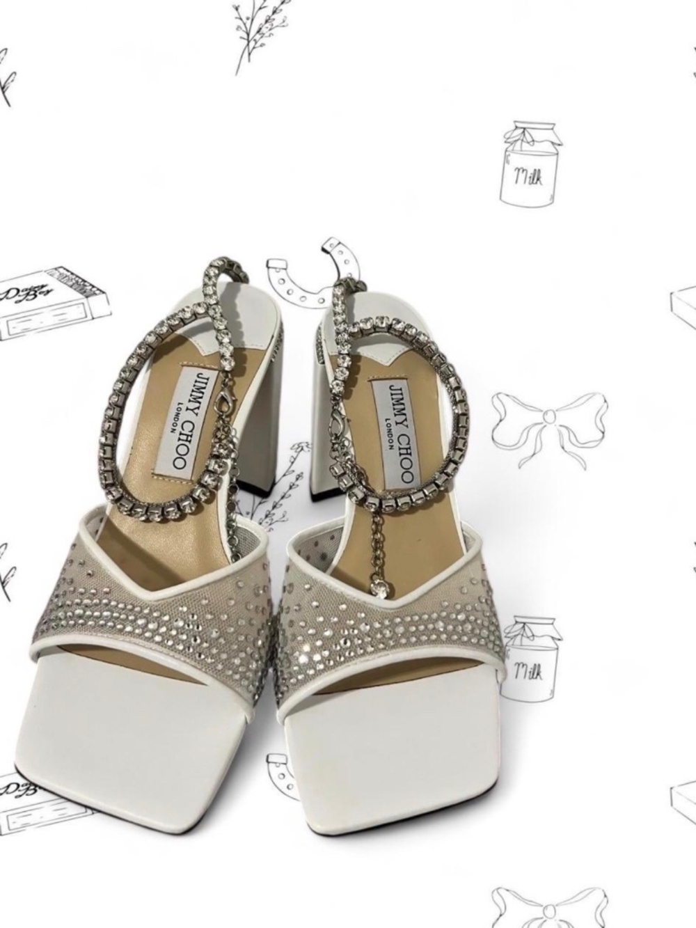 Jimmy Choo Saeda Sandal Block Heel 85 - Picture 3 of 6